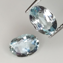 Aquamarine oval cut 7x5mm 1pz