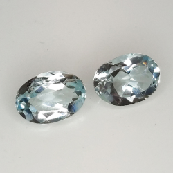 Aquamarine oval cut 7x5mm 1pz