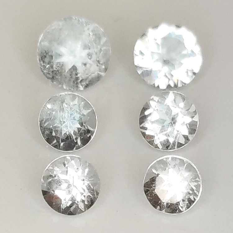 copy of Aquamarine round cut 3.3-4.5mm 1ct