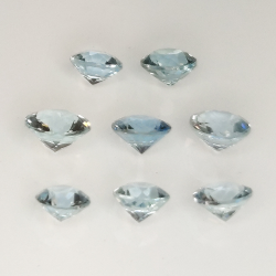 Acquamarina taglio rotondo 3,6-4,5 1ct