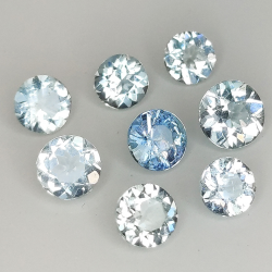 Acquamarina taglio rotondo 3,6-4,5 1ct