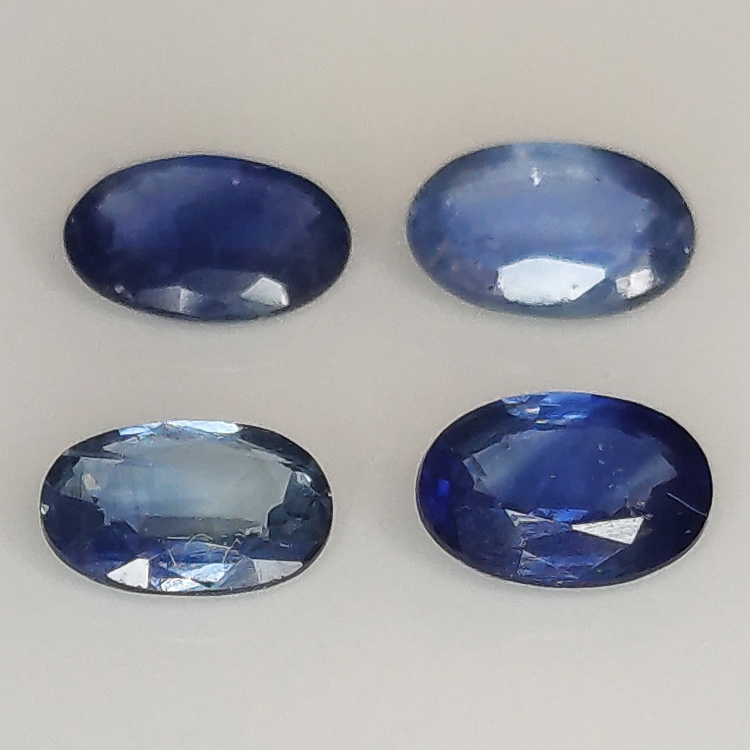 Blue sapphire oval cut 6x4mm 1pc