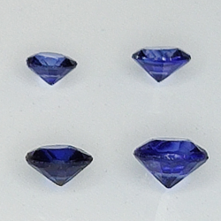 Round cut blue sapphire 2.2-3.0mm 1ct