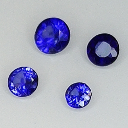 Blauer Saphir im Rundschliff 2,2-3,0mm 1ct