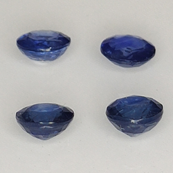 Round cut blue sapphire 3.4-3.6mm 1ct