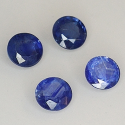 Round cut blue sapphire 3.4-3.6mm 1ct