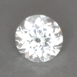 Colorless white topaz round cut 10mm 1pz