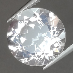 Colorless white topaz round cut 10mm 1pz