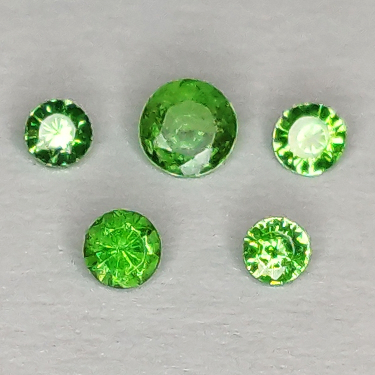 Tsavorite Round Cut 1.2-2.3mm 1ct