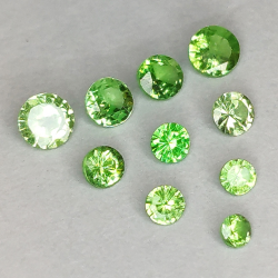 Tsavorite Ronde Taille 1.5-2.8mm 1ct