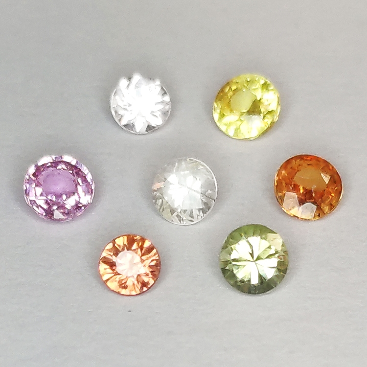 Ceylon Saphir multicolor Rundschliff 2,7-3,3mm 1ct