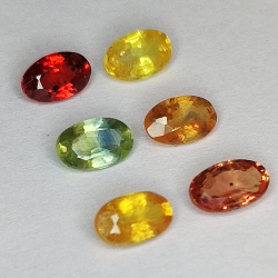 Songea zaffiro multicolore taglio ovale 5x3mm 1ct