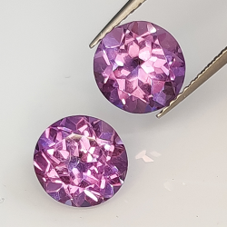 Verneuil synthétique effet alexandrite saphir taille ronde 8mm 1pz