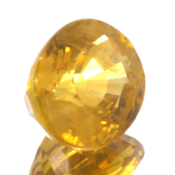 1,49 ct gelber Saphir im Ovalschliff, 6,84 x 5,75 mm