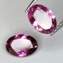 Turmalin Rubelit rosa Ovalschliff 7x5mm 1Stk