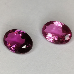 Turmalina rubelita rosa talla oval 7x5mm 1pz