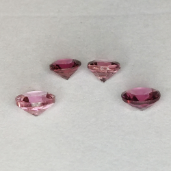 Tormalina rosa rubellite taglio rotondo 2,9-3,6 mm 1 ct