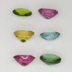 Multicolor tourmaline oval cut 4x3mm 1pz