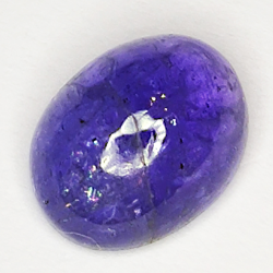 4.41ct Tansanit cabochon oval 10.8x8.3mm