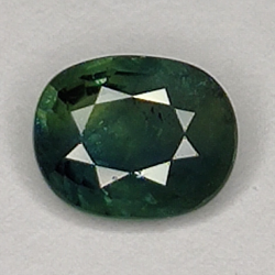 0.67ct Saphir Vert ovale coupe 5.9x4.8mm