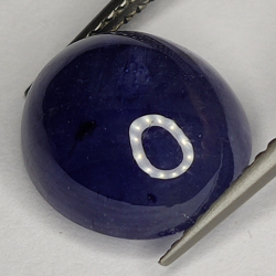 7.16ct Bleu Saphir cabochon ovale 11.3x10.2mm