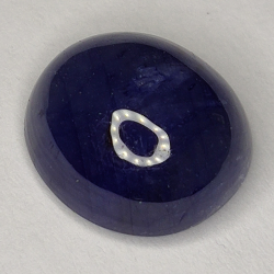 7.16ct Blauer Saphir cabochon oval 11.3x10.2mm