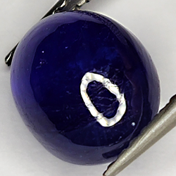 4.29ct Blauer Saphir cabochon oval 9.5x7.5mm