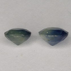 2,32ct Paar Blauer Saphir Ovalschliff 6.9x5.6mm