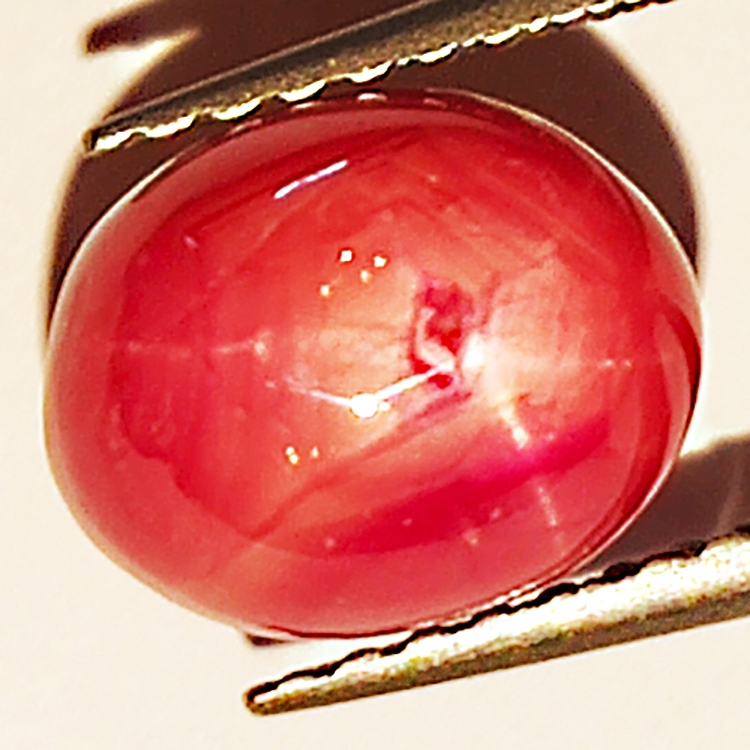 3.20ct Ruby Star cabochon oval 8.2x6.5mm