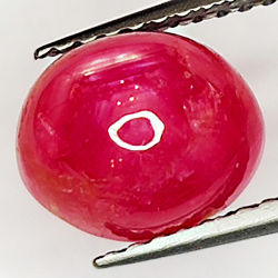 3.86ct Ruby Star cabochon oval 8.5x7.1mm