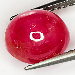 3.86ct Ruby Star cabochon oval 8.5x7.1mm