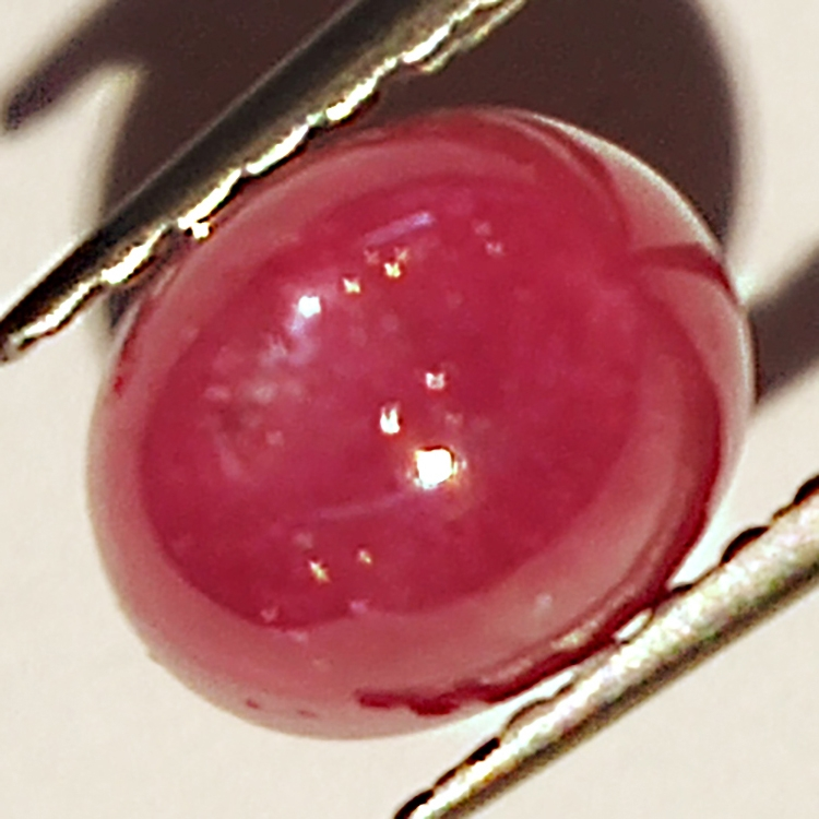 2.98ct Ruby Star cabochon oval 6.4x5.4mm