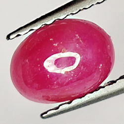 1.28ct Ruby Star cabochon oval 6.6x4.9mm