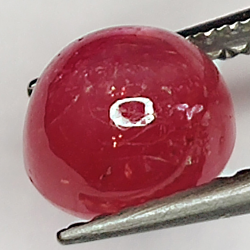 2.49ct Ruby Star cabochon oval 6.9x6.0mm