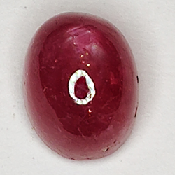 2.54ct Rubino Stella cabochon ovale 7.4x5.7mm