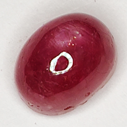 2.54ct Rubino Stella cabochon ovale 7.4x5.7mm