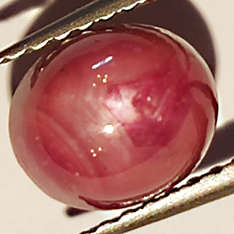 2.26ct Ruby Star cabochon oval 7.2x6.2mm