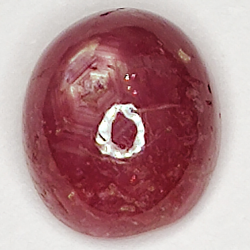 2.58ct Ruby Star cabochon oval 7.9x6.6mm