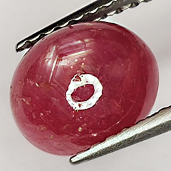 2.58ct Ruby Star cabochon oval 7.9x6.6mm