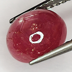 2.58ct Ruby Star cabochon oval 7.9x6.6mm