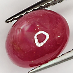 2.86ct Ruby Star cabochon oval 8.1x6.4mm