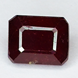 2.50ct Ruby emerald cut 7.2x5.7mm