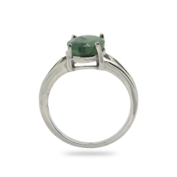 Emerald & 925 Sterling Silver Ring