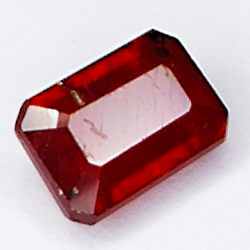 2.10ct Ruby emerald cut 7.6x5.4mm