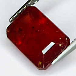 2.70ct Ruby emerald cut 8.6x5.8mm