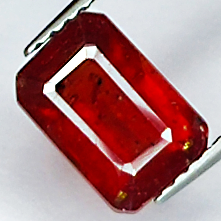 2.70ct Ruby emerald cut 8.6x5.8mm