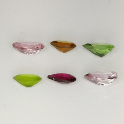 1.52ct Multicolor tourmaline pear cut 6pz