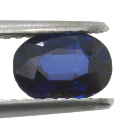 Zaffiro blu da 0,98 ct, taglio ovale, 6,96 x 5,08 mm