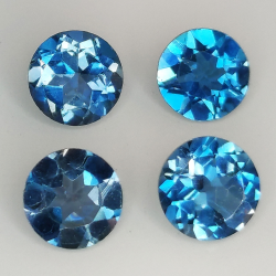 London blue topaz round cut 6mm 1pz