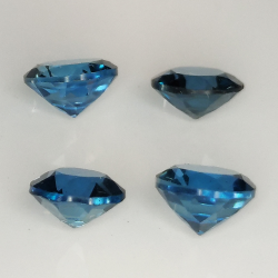 London blue topaz round cut 6mm 1pz